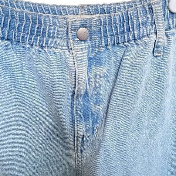 Madewell High Rise Tapered Blue Jeans Size Large Balloon Light Elastic Waist - Picture 4 of 11